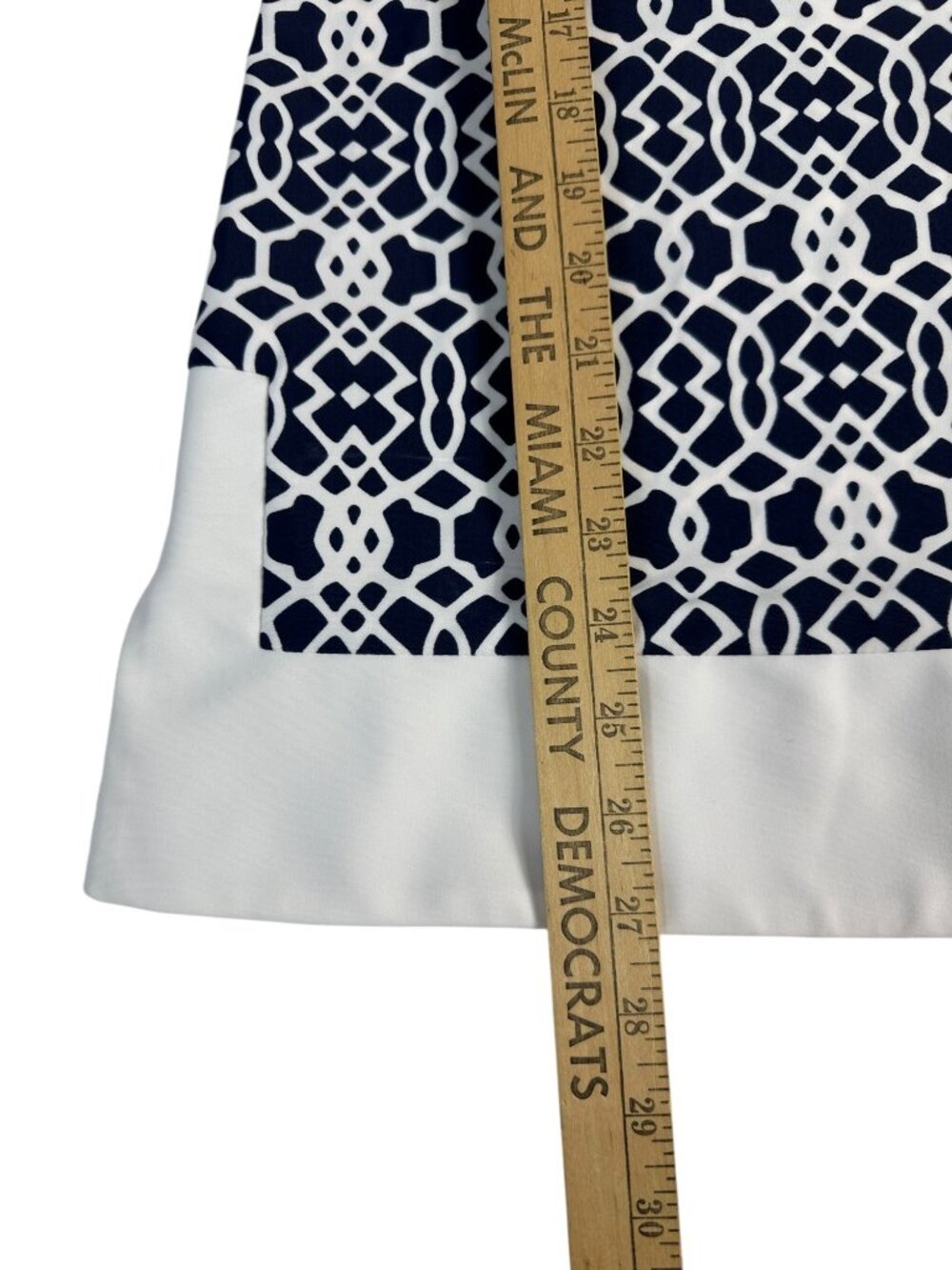 Jude Connally Megan Tunic Top Navy White Geo Print Medium - Picture 11 of 11